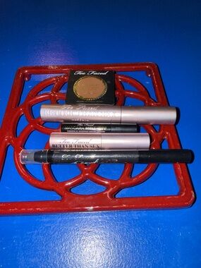 Too Faced 5pc Makeup Bundle Better Than Sex Mascara Bronzer Eyeliner Remover NEW